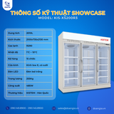  Tủ Mát Trưng Bày 3 Cánh Kính, 2010L, KISTEM KIS-XS200R3 