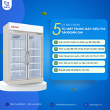  Tủ Mát Trưng Bày Dung Tích 1310L, Cửa Tự Đóng, Có Điện Trở Sưởi KISTEM KIS-XS130R2 