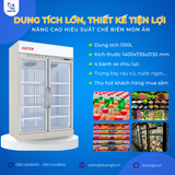  Tủ Mát Trưng Bày Dung Tích 1310L, Cửa Tự Đóng, Có Điện Trở Sưởi KISTEM KIS-XS130R2 