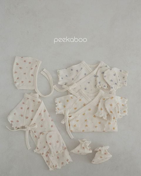  [Peekaboo] Bộ Darling kèm bao tay,chân, mũ H23-008 