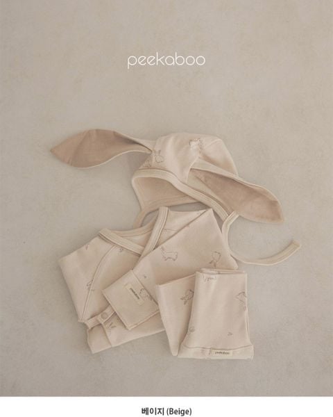  [Peekaboo] Bộ Lapin kèm mũ thỏ T23-044 