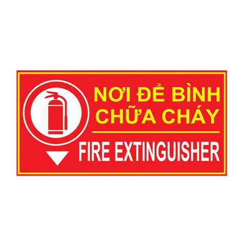 Bảng nơi để bình chữa cháy Mica