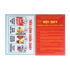Bảng nội quy tiêu lệnh PCCC tôn