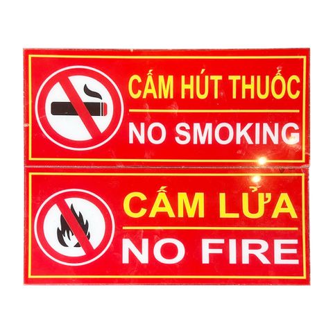 Bảng cấm lửa cấm thuốc Mica