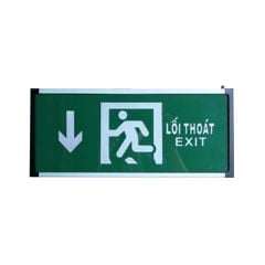 Đèn Exit chỉ dẫn thoát hiểm đi xuống (Tem kiểm định)