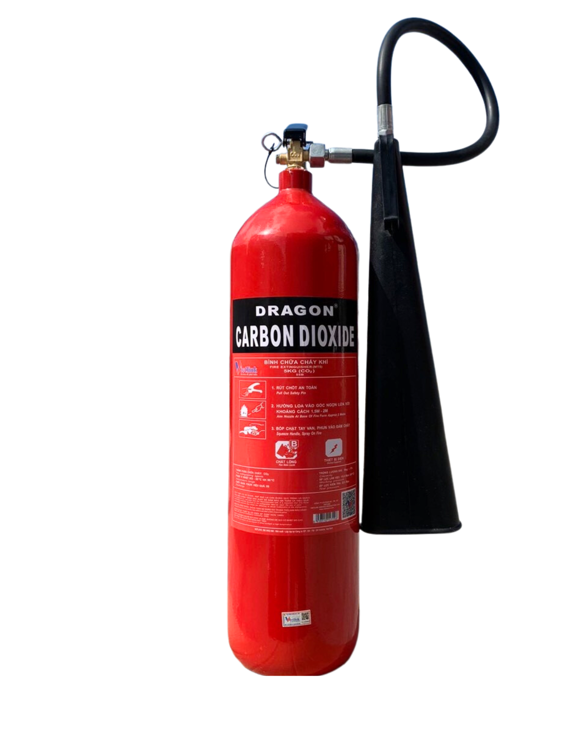  BÌNH CHỮA CHÁY DRAGON CO2 5KG ( CÓ TEM KIỂM ĐỊNH) 