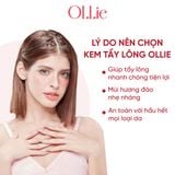  COMBO 1 Kem Tẩy Lông Ollie HƯƠNG ĐÀO và 1 Kem Dưỡng Ollie - Tặng que gạt 