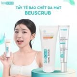  COMBO 1 BEUSCRUB Tẩy Tế Bào Chết Cho Da Mặt 100g + Kem Chấm hỗ trợ giảm mụn Sưng Viêm BEU ACNES PLUS 15g 