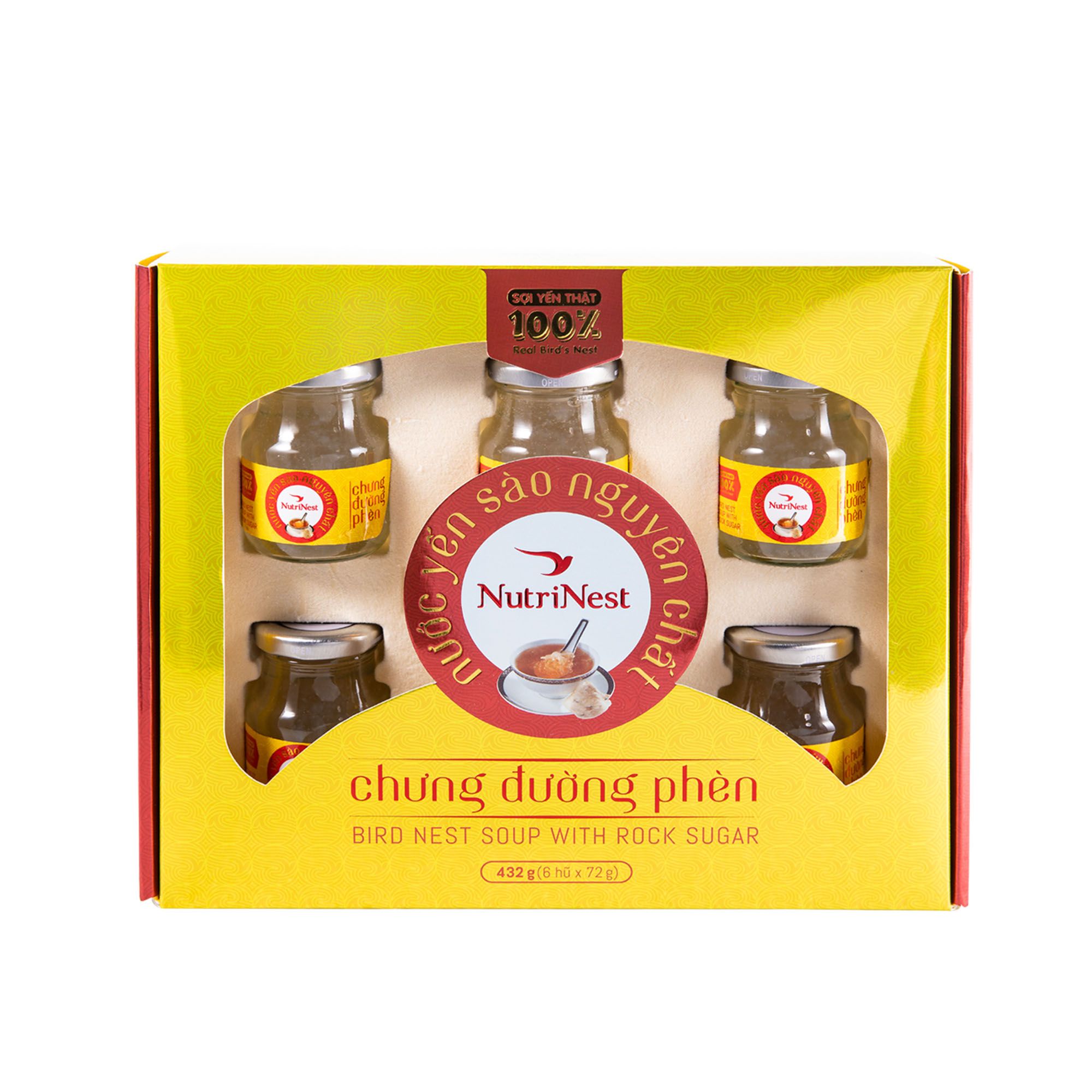  NutriNest – 冰糖炖纯净燕窝水 – 6罐礼盒 * 72克 