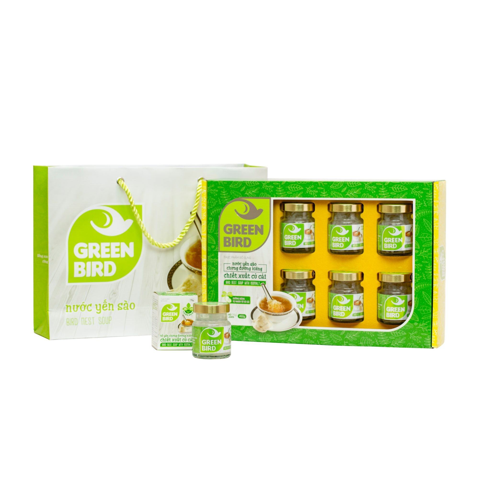  绿鸟 - 甜菜糖炖燕窝水 - 6罐礼盒*72克 
