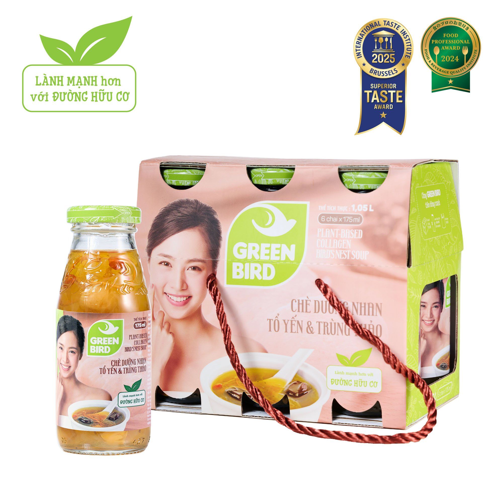  Chè Dưỡng Nhan Tổ Yến & Trùng Thảo 175ml - Lốc 6 chai 
