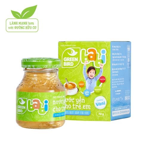  Thực Phẩm Bổ Sung Nước Yến Cho Trẻ Em Green Bird Babi Hương Vani 72g 