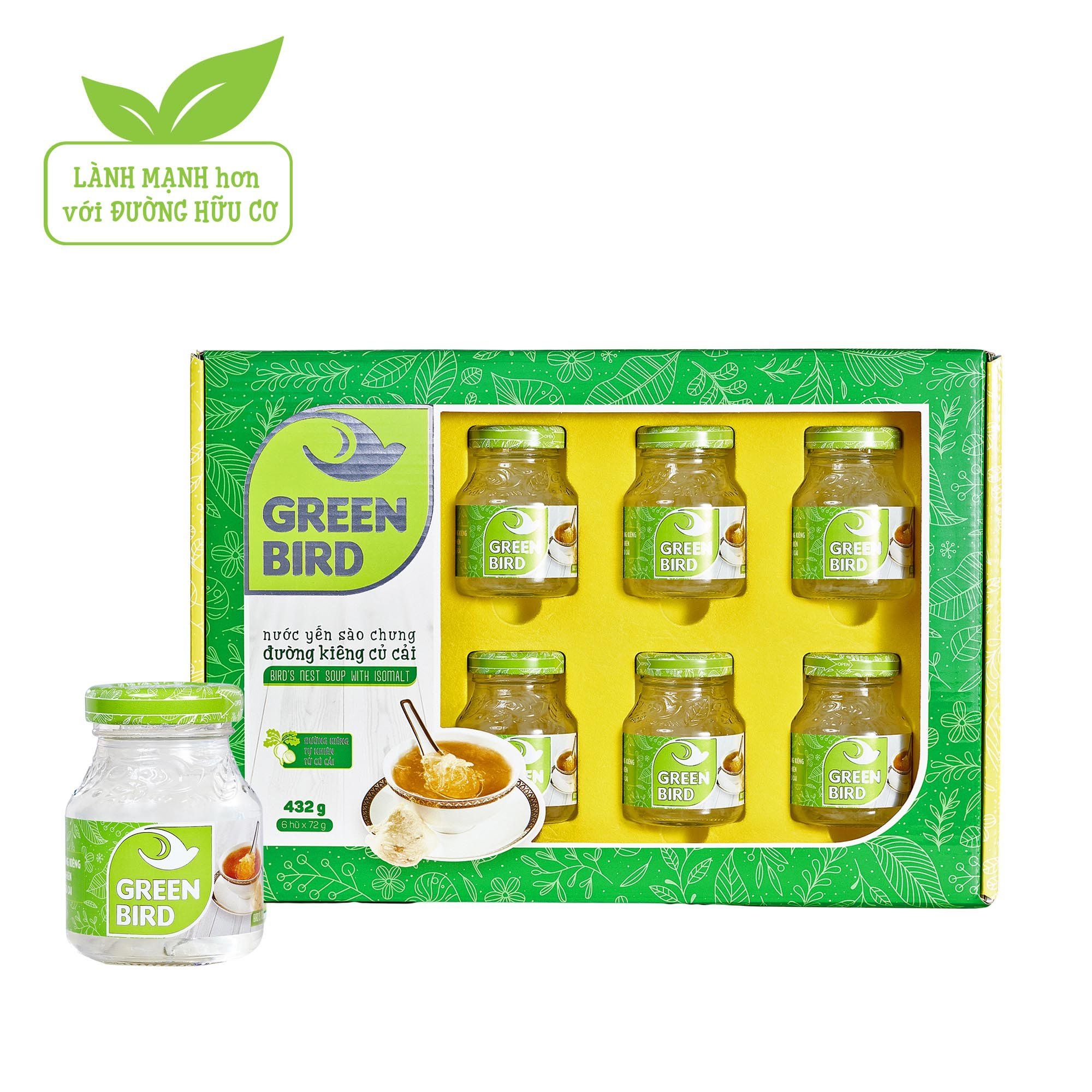  Nước Yến Sào Chưng Đường Kiêng Củ Cải 72g - Hộp quà 6 hũ 