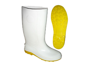  Ủng nhựa PVC RB006 (Trắng đế vàng) 