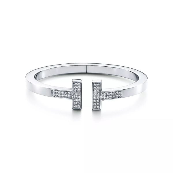  Tiffany T Pavé Diamond Square Bracelet 