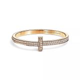  Tiffany T T1 Wide Diamond Hinged Bangle 