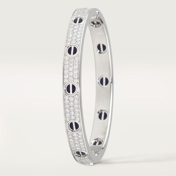  LOVE BRACELET, DIAMOND-PAVED, CERAMIC 