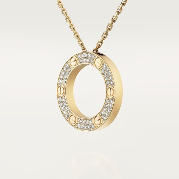  LOVE NECKLACE, DIAMOND-PAVED 