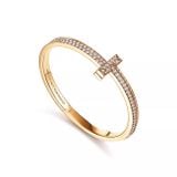  Tiffany T T1 Wide Diamond Hinged Bangle 