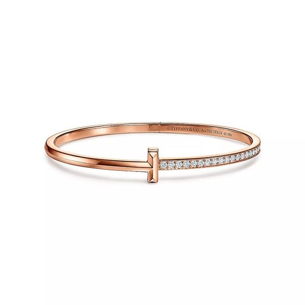  Tiffany T T1 Narrow Diamond Hinged Bangle 