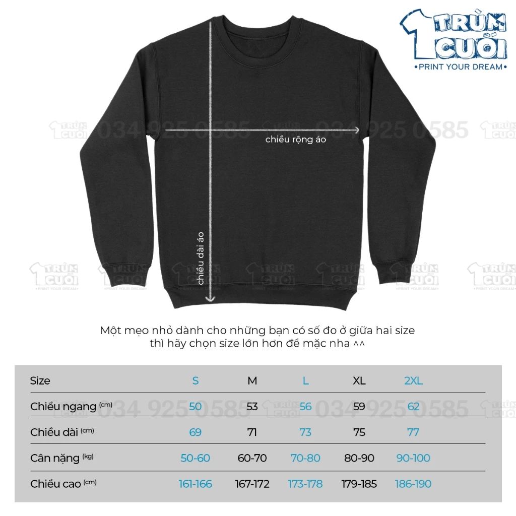  Áo Sweater Totoro - Ghibli, Trùm cuối Anime Cine, Unisex Nỉ Bông 100% 2 màu nam nữ 0107 