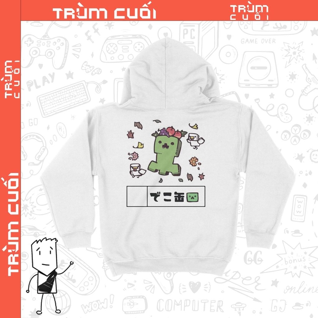 Áo hoodie Creeper - Minecraft, Trùm cuối Game, Cotton 100% 2 màu nam nữ 0219 