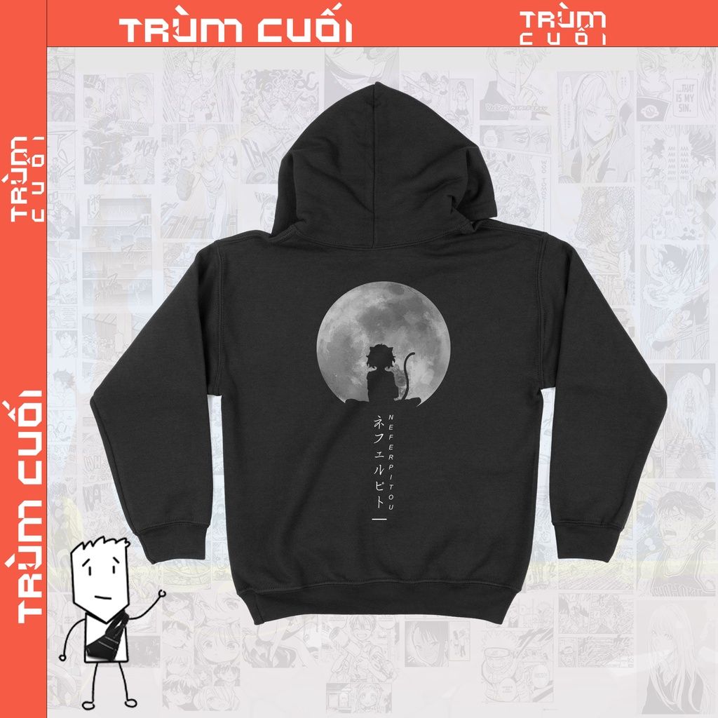  Áo Hoodie Neferpitou - HXH, Trùm Cuối Anime, Unisex Nỉ Bông 100% 2 màu nam nữ 0014 