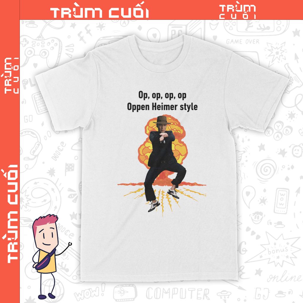  Áo thun Oppen Heimer Style, Trùm Cuối Cine Meme, Unisex Cotton 100% 2 màu nam nữ 0309 0310 