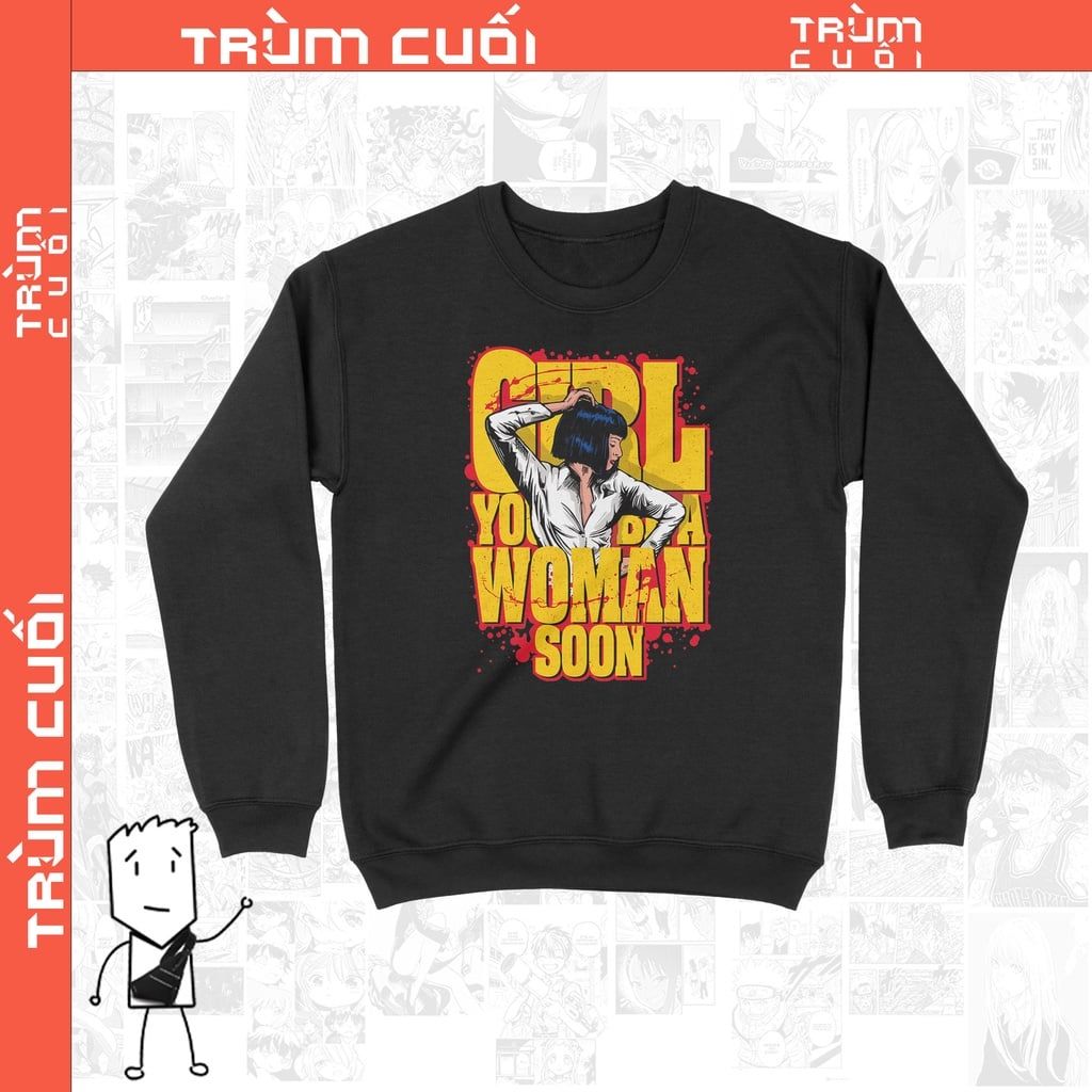  Áo Sweater Pulp Fiction - Movie Trùm Cuối Unisex Cine, Nỉ Bông 100% 2 màu nam nữ 0116 