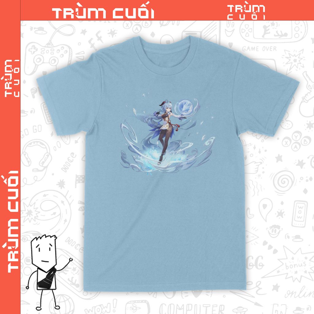  Áo thun Ganyu - Ước Nguyện, Trùm Cuối Game Genshin, Cotton 100% 2 màu nam nữ 0252 