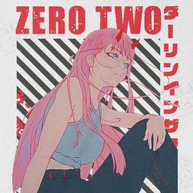  Áo thun Zero Two - Darling in the Franxx, Trùm Cuối Manga Anime, Cotton 100% Unisex 2 màu nam nữ 0443 