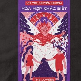  Áo thun Tarot - The Lovers, Firewood x Trùm Cuối, Unisex Cotton 100% 2 màu nam nữ 