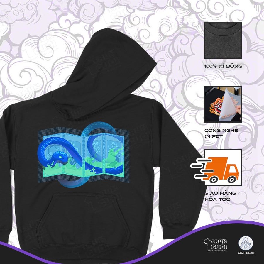  Áo hoodie Hoả Lộ Thanh Xà, Trùm Cuối x Đăng Hoả Chi Thần - Tết 2025, Nỉ Bông 100% Unisex nam nữ 