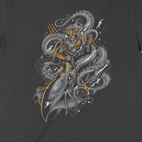  Áo thun Poseidon - Trùm Cuối Hy Lạp, Cotton 100% 2 màu nam nữ 0081 