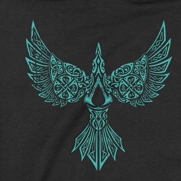  Áo Hoodie Assassin's Creed Valhalla: Cánh Quạ Phương Bắc Trùm Cuối Game, Nỉ Bông 100% 2 màu nam nữ 0147 