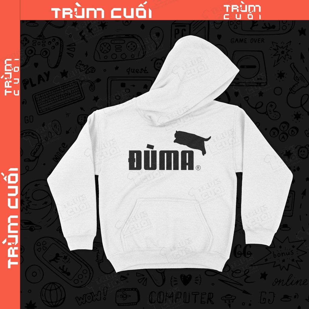  Áo Hoodie Gần giống Puma, Trùm Cuối Meme, Nỉ Bông 100% Unisex nam nữ 0438 