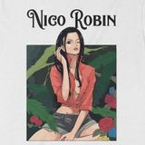  Áo thun Robin Nico - One Piece, Unisex Trùm Cuối Anime Cine, Cotton 100% 2 màu nam nữ 0168 