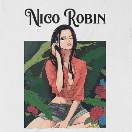  Áo thun Robin Nico - One Piece, Unisex Trùm Cuối Anime Cine, Cotton 100% 2 màu nam nữ 0168 