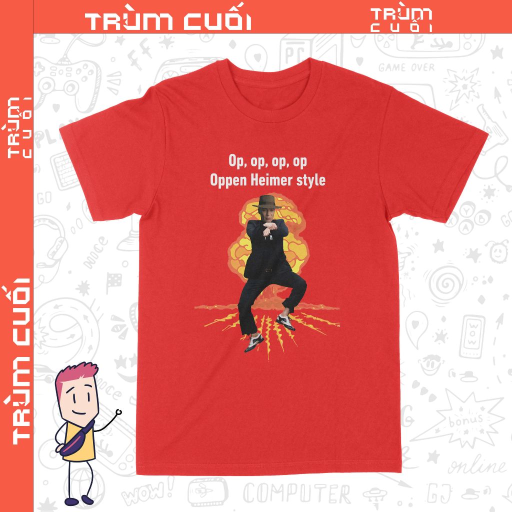  Áo thun Oppen Heimer Style, Trùm Cuối Cine Meme, Unisex Cotton 100% 2 màu nam nữ 0309 0310 
