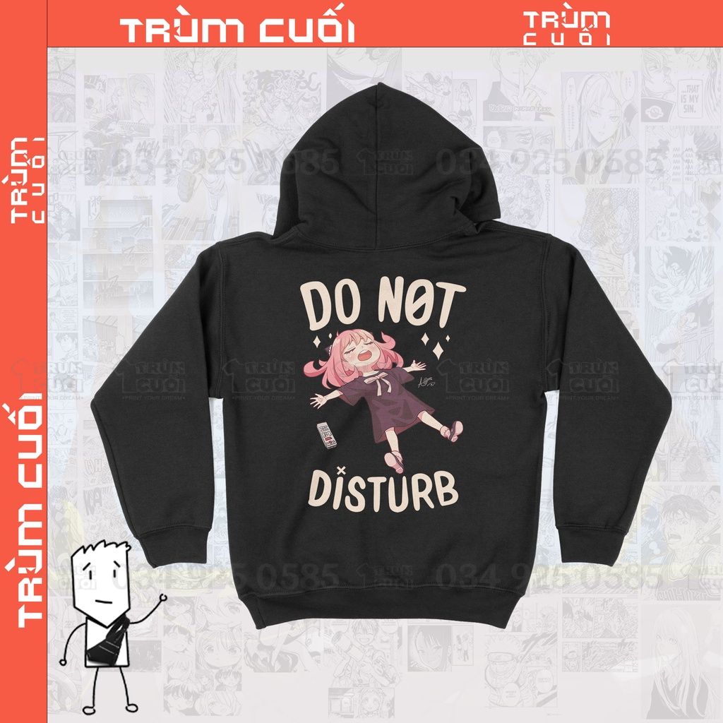  Áo  Hoodie Anya - Đừng Làm Phiền - Unisex TSHIRT-HOLIC Manga Anime,  Nỉ Bông 100% 2 màu nam nữ 