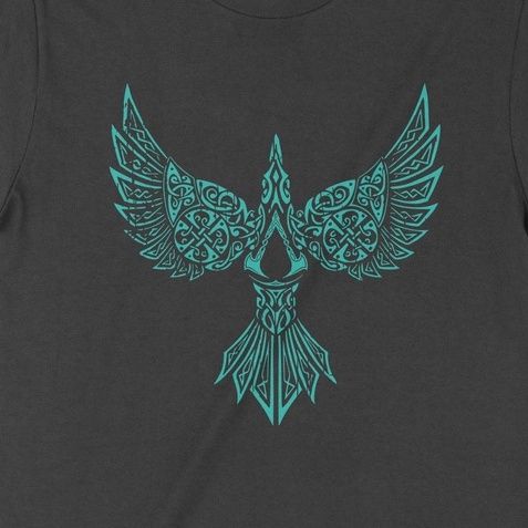  Áo thun Assassin's Creed Valhalla: Cánh Quạ Phương Bắc, Unisex Trùm Cuối Game, Cotton 100% 2 màu nam nữ 0147 