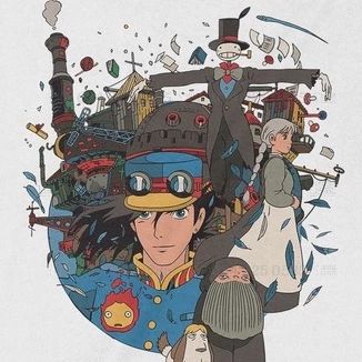  Áo thun Howl' Moving Castle -  Trùm Cuối Anime Ghibli Movie, Cotton 100% 2 màu nam nữ 0105 