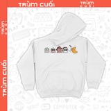  Áo Hoodie Halloween Pacman, Trùm Cuối Halloween Horror Fes Game, Unisex Nỉ Bông 100% 2 màu nam nữ 0353 