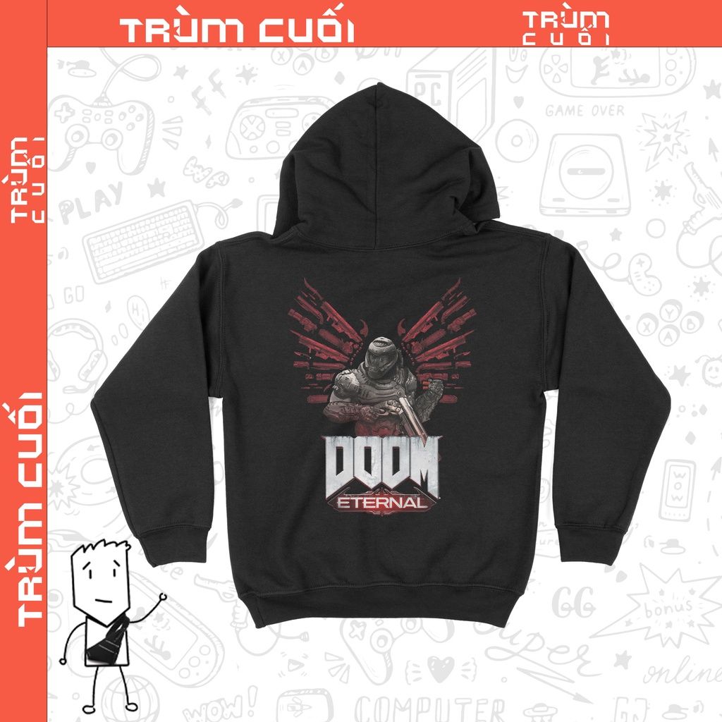  Áo Hoodie Doom Eternal, Trùm Cuối Game, Nỉ Bông100% 2 màu nam nữ 0215 
