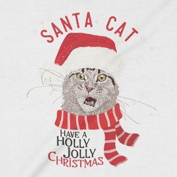  Áo Sweater Santa Cat, Trùm Cuối Christmas Festival, Nỉ Bông 100% Unisex nam nữ 0381 