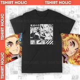  Áo thun Rengoku Kyojuro - Kimetsu No Yaiba, Trùm Cuối Anime, Unisex Cotton 100% 2 màu nam nữ 0048 