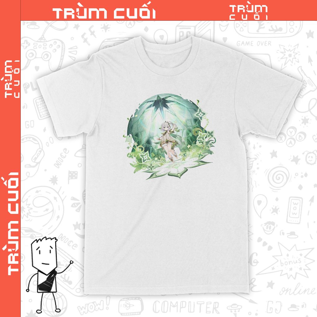  Áo thun Nahida - Ước Nguyện,Trùm Cuối Game Genshin, Unisex Cotton 100% 2 màu nam nữ 0257 