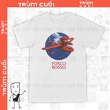  Áo thun Poco Rosso - Ghibli  Unisex Trùm Cuối Anime Cine Movie, Cotton 100% 2 màu nam nữ 0117 