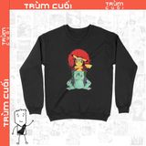  Áo Sweater Pikachu X Naruto, Trùm Cuối Anime, Unisex Nỉ Bông 100% 2 màu nam nữ 0049 