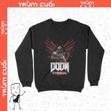  Áo Sweater Doom Eternal, Trùm Cuối Game, Unisex Nỉ Bông 100% 2 màu nam nữ 0215 